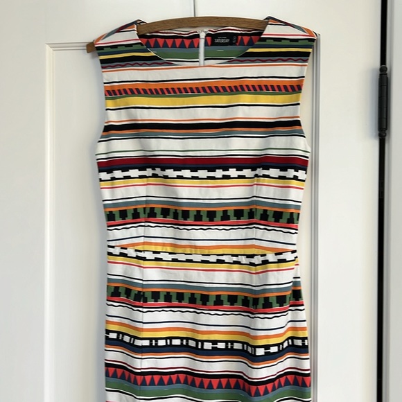 Kate Spade Saturday Aztec Striped Printed Sheath Dress - Picture 2 of 4